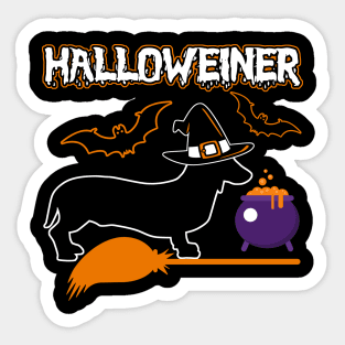 Happy halloweiner halloween costumes wiener dachshund gifts Sticker